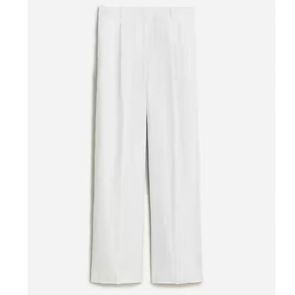 J.Crew Essential Wide Leg 100% Linen Pants Size 00 Ivory High Rise Coastal Chic - Picture 4 of 13